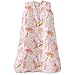 Halo 100% Cotton Muslin Sleepsack Wearable Blanket, Pink Leaves, Medium