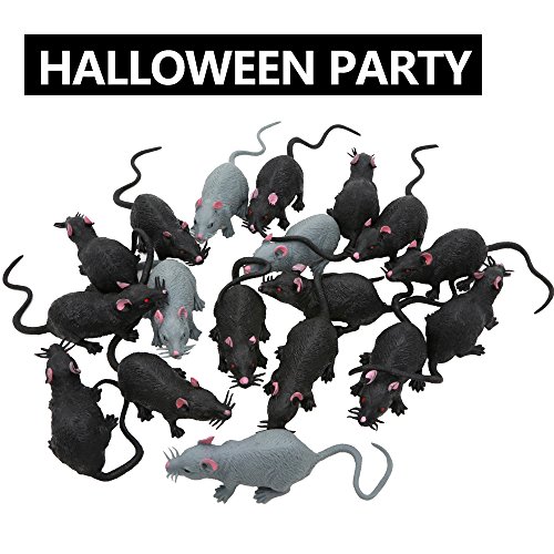 Rubber Mouse,Fake Rat Toy Gag(Black Mice),Food Grade Material TPR Super