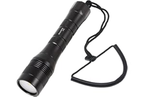 SecurityIng® Wide 120 Degrees Beam Angle Scuba Diving Photography Video Flashlight 1050Lm 150M LED Underwater Torch (Battery 
