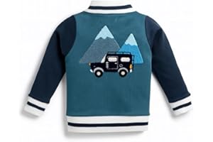 monica + andy Bomber Jacket, 100% Organic Cotton Clothes for Boys and Girls, Sizes For Kids, Toddler & Baby