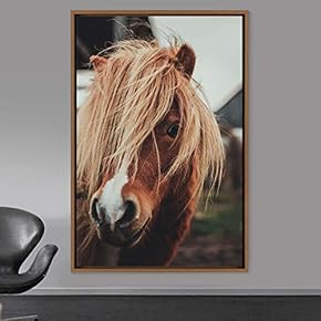 signwin Framed Canvas Wall Art Horse Animals Dramatic...