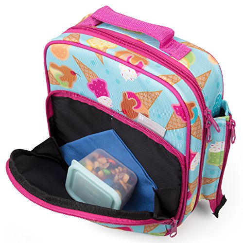 Bentology Insulated Lunch Box w Snack Pocket and Water Bottle Holder