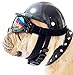 ShopTrend Dog Hat with Goggles, Riding Bike Doggie Cap (Small, Black)