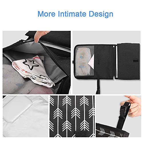 image for Portable Diaper Changing Pad Lekebaby Cushioned Portable Changing Mat 