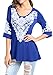 levaca Womens 3/4 Sleeve Scoop Neck Heart Printed Casual Tunic Tops