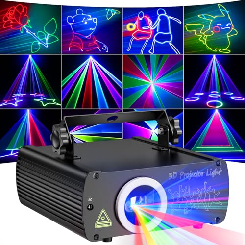 KeoBin 3D RGB Animations DJ Discolicht mit Fernbedienung