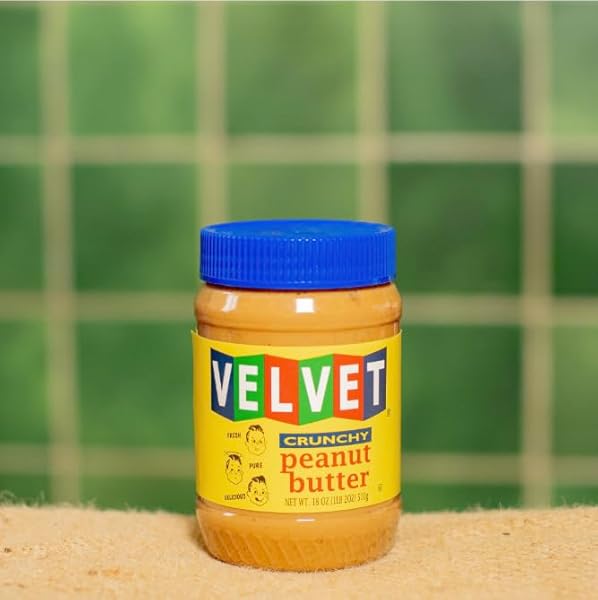 VELVET PEANUT BUTTER, CRUNCHY – DETROIT’S CLASSIC SINCE 1937, SMOOTH & NOSTALGIC SPREAD WITH “FRESH, PURE, DELICIOUS” LABEL, MADE IN THE USA, GLUTEN-FREE, PERFECT FOR SANDWICHES, BAKING & SNACKING (18 OUNCE JAR)