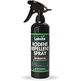 Lakota Naturals 32oz Industrial Strength 5% Peppermint Oil Rodent Repellent Spray for Mice & Rats. Stop Rats and mice from Chewing on car Engine Wires, Tractors, Equipment. Indoor and Outdoor use.