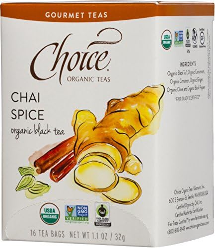 Choice Organic Teas Gourmet Spice Chai, 6 Count