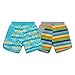 i play. Baby Boys' Striped Pocket Board Shorts with Built-In Swim Diaper, Gray Multistripe, 24 Months