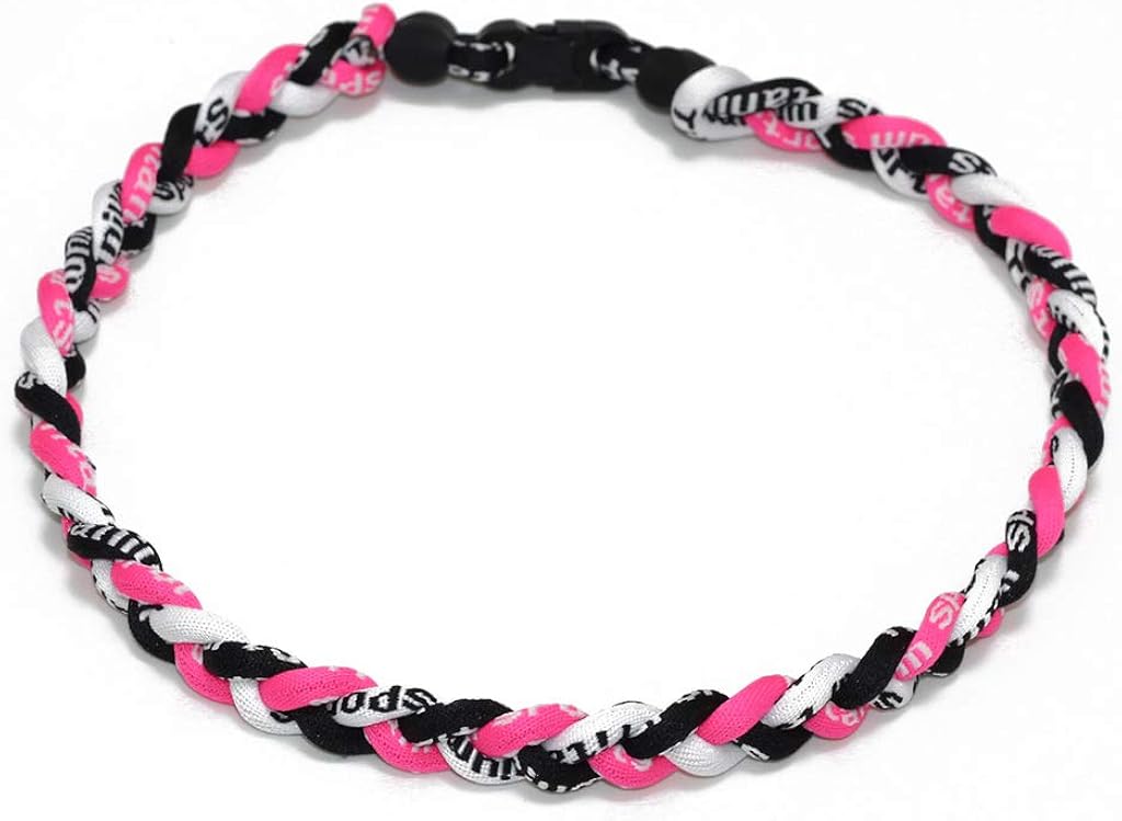 OOIN Package of 12 Baseball Titanium Necklaces for Boys Tornado Braided