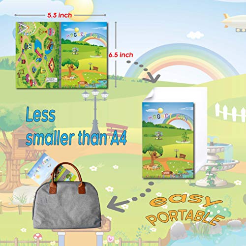 Magnetic Portable Playboard Cute Zoo Ainimal Magnets Create Scene for Learning Travel Toy (51 Pcs)