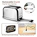 Toaster 2 Slice Stainless Steel Toasters,LCD Timer Display Compact Toaster Extra Wide Slots with 7 Bread Shade Settings&Defrost/Bagel/Cancel/Reheat Function,Removable Crumb Tray,900W Silver Toaster