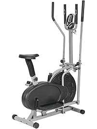 PayLessHere Elliptical Trainer Elliptical Machine Exercise Bike 2 in 1 Cross Cardio Trainer Exercise Elliptical Fitness Adjustable Resistance Workout Home Equipment