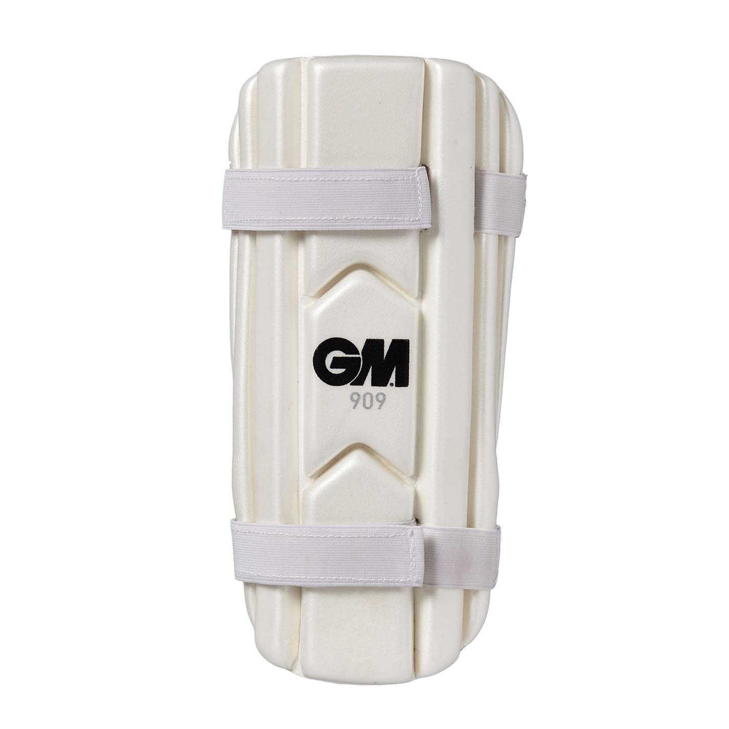 GM | Cricket | Forearm Guard | 909 | Dual Layered High-Density Foam | Soft Elasticated Straps | White | Youth Ambidextrous | Gunn & Moore