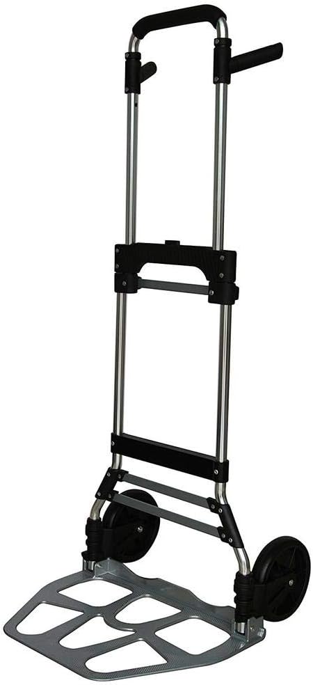 Pavo - Lightweight Folding Hand Truck with Wheels, Adjustable Portable Sack Truck, Compact 120kg Capacity Trolley - 8001040