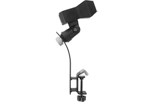 Homoyoyo Saxophone Microphone Clip with 2 Mic Holders – Mic Stand Clip Holder for Sax and Woodwind