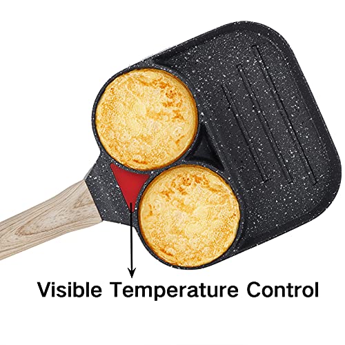 ZENFUN Fried Egg Pan Square Omelet Skillet, 7.5 Inch Nonstick Burger