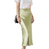 DAISYSILK Women's 100% Silk Half-Body Skirt-Fashionable, Comfortable, and Versatile