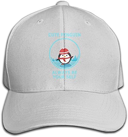 YYQON Peaked Cap Cute Penguin Always Be Your Self Sportsdrawing Golf Running Fishing Baseball Cap Mesh Hat