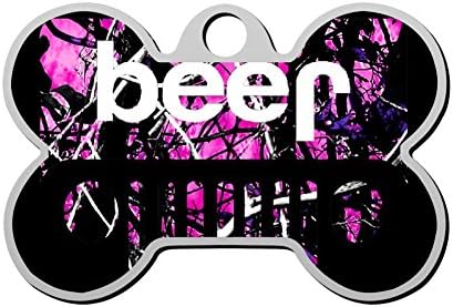 KCMDA Stainless Steel Pet Id Tags, Personalized Custom Print Bone Shape Jeep Beer Dog Tags &amp; Cat Tags
