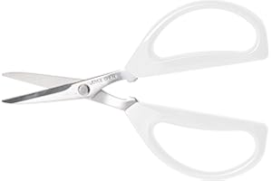 Joyce Chen Original Unlimited Kitchen Scissors All Purpose Kitchen Shears with Comfortable Handles, White