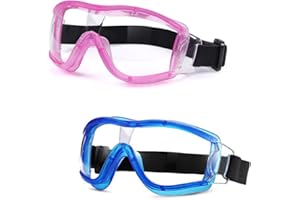 TIAKNAE Kids Safety Goggles, Kids Lab Goggles,Soft silicone nose cushion and adjustable headband