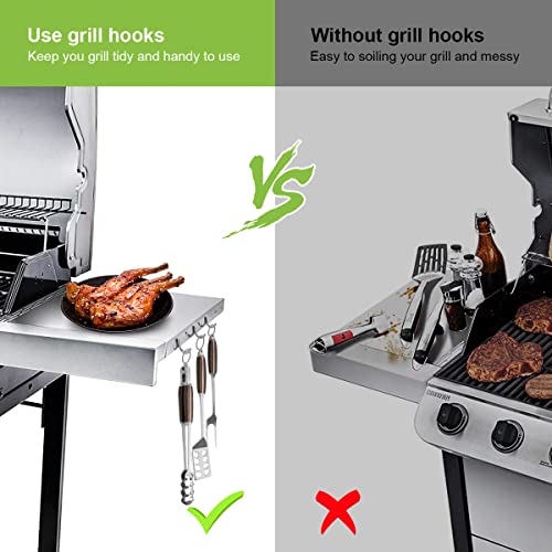 AIEVE Grill Hooks for Utensils, 2 Pack Heavy Duty Grill Utensil Holder