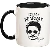 Fonhark Johnny Depp Hearsay Mug, 11 Oz, Bone China, Handmade, Novelty Coffee Cup/Mug