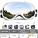 HUBO SPORTS Ski Snow Goggles for Men Women Adult,OTG Snowboard Goggles of Dual Lens with Anti Fog for UV Protection for Girls(WSilver)