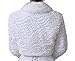Oncefirst Women's Winter Faux Fur Wedding Jacket for Bride Wrap Shawl Bolero Jacket