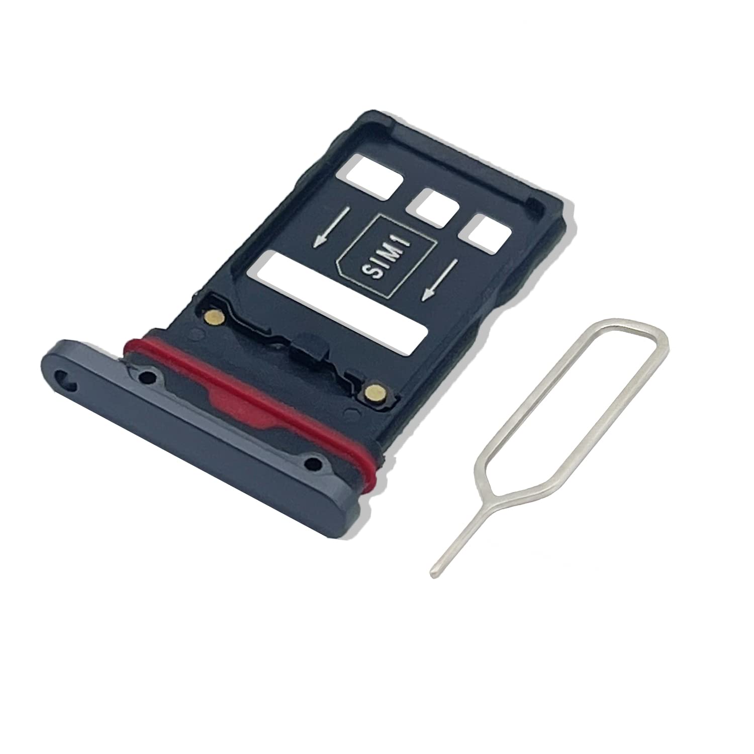 Eonpam Original DUAL SIM Card Slot Tray Holder Replacement for (Huawei Mate 20 Pro) Incl SIM Pin (Blue)