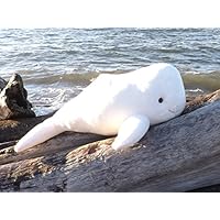 This Place is a Zoo Big 24" Beluga Whale Stuffed Animal - Cool Looking Large Plush Beluga