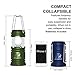 MalloMe Camping Lantern Green Blue 2 Pack Lanterns for Power Outages, Camping Lights for Tent Hanging, Camp Light Tent Lamp Emergency Battery Powered LED Lantern (Rechargeable Batteries Not Included)