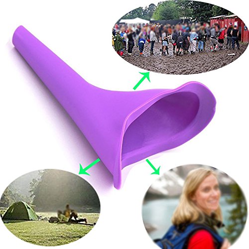Moonight Female Urination Device (Universal Portable Urinal)- Women Lightweight Silicone Urinal great for outdoor camping travel (Purple, 2pcs)