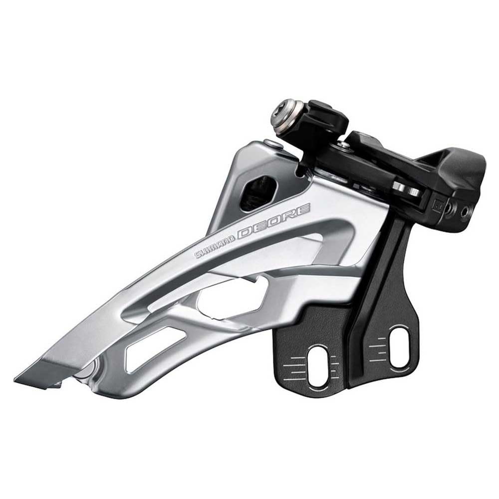 Shimano Deore MTB FD-M6000 Front Derailleur 3x10-speed Side Swing direct mounting deep black/silver 2018 Mountain Bike Front derailleur