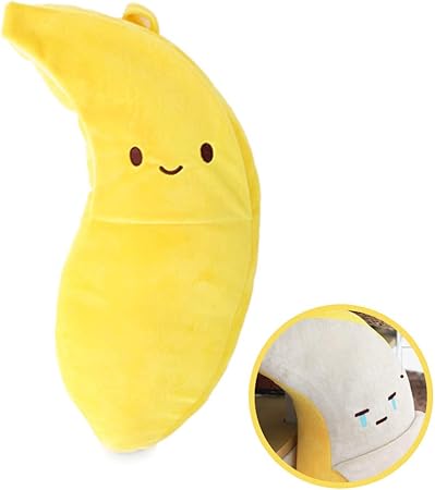 Amazon Snp Toy World Food コットンバナナ かわいいクッション ぬいぐるみ 枕 睡眠用 18インチ 48cm イエロー スマイルバナナ ぬいぐるみ おもちゃ