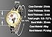 Top Plaza Womens Girls Fashion Cute Analog Quartz Wrist Watch Beautiful Cartoon Cat Pattern Gold Case Flowers Leather Strap Dress Watch - Pink