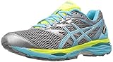 ASICS Women's Gel-Cumulus 18 G-TX Running Shoe, Aluminum/Aquarium/Neon Lime, 8.5 M US