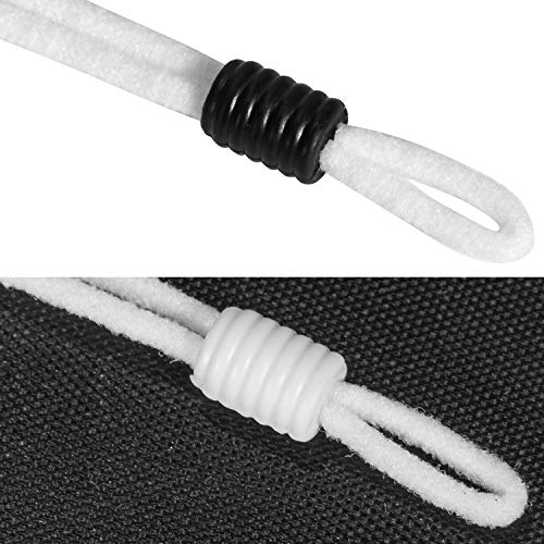 200 Pcs Cord Locks Silicone Toggles for Drawstrings Elastic Cord