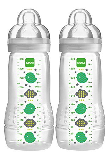 MAM Baby Bottle, Unisex, 11 Ounces, 2-Count