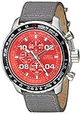 Invicta Men's 'Aviator' Quartz Stainless Steel and Nylon Casual Watch, Color Grey (Model: 18780)
