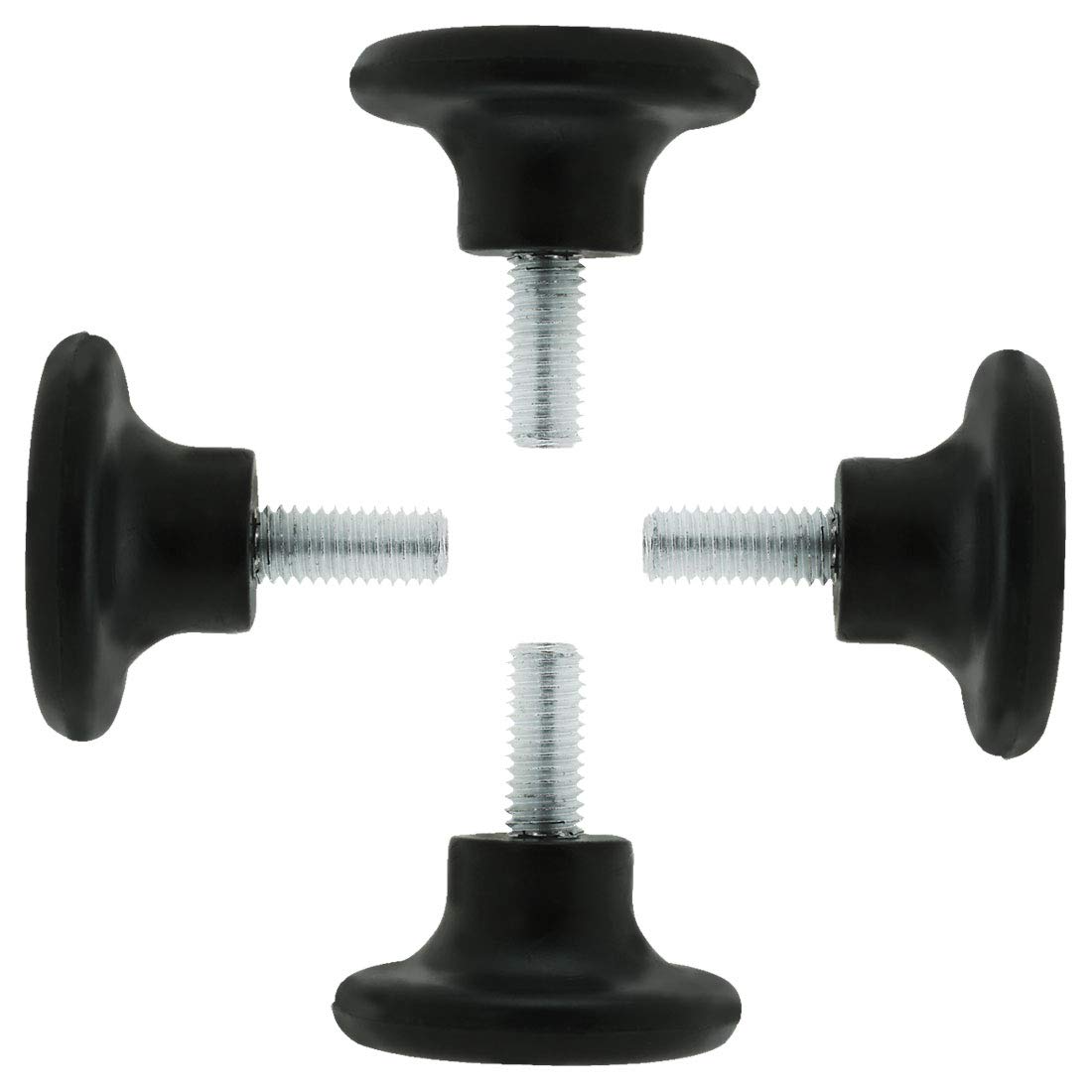 sourcingmap M8 x 18 x 38mm Furniture Leveling Feet Adjustable Leveler Floor Protector for Table Desk Leg 4 Pack