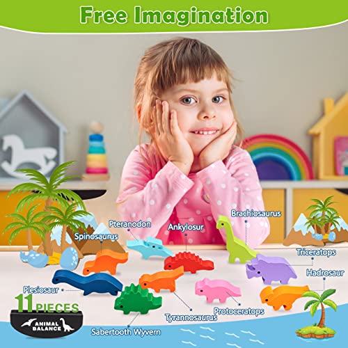 HahaGift Dinosaur Toys for Kids 35 Year Old Boys Gifts, Wooden