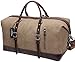 IBLUE Oversized Pu Leather Trim Travel Tote Duffel For Men,Weekend Shoulder Bag Weekender Overnight Carryon Handbag Durable Water-proof Bag,#B003(Pu Leather Navy Color)
