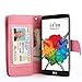 TabPow LG G Stylo 2 Plus MS550 Case, 10 Card Slot - [ID Slot] Wallet Folio PU Leather Case Cover with Detachable Magnetic Hard Case for LG G Stylo 2 Plus MS550 - Rose Gold