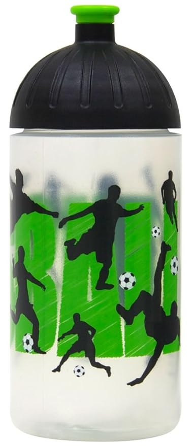 ISYbe Original Marken-Trink-Flasche für Klein-Kinder, 500 ml, BPA-frei, Sportler-Motiv für Mädchen & Jungen, für Schule-Reise