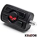Krator Black Skull Skeleton Head Shifter Shift Peg Cover Compatible with 1987-2015 Harley Davidson Street Bob/Fat Bob
