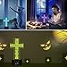 Christ Jesus Cross 3D Night Light Table Desk Lamps, Elstey 7 Color Changing Touch Lights with Acrylic Flat & ABS Base & USB Cabler (Jesus 1)