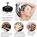 Ethradia Scalp Massager, Hair Shower Brush, Siliscrub Shampoo Brush, Hair Scalp Brush, Hair Products with Soft Silicon Brush Head for Women/Men/Childs/Pets (Black)